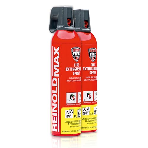 XENOTEC PREMIUM Feuerlöschspray – 2er Set - 750ml – Stopfire – Autofeuerlöscher – REINOLDMAX – wiederverwendbar – geeignet für Fettbrände – 2 x 750g