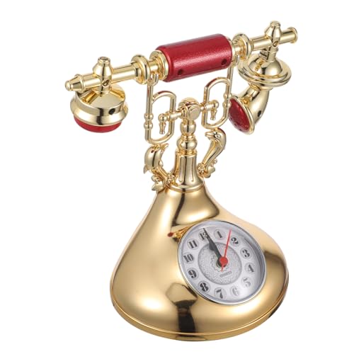 Alipis Telefonuhr Tischuhr Dekor Schicke Uhr Ornament Uhrverzierung Desktop Dekor Schreibtischuhr Heimverzierung Tischuhr Innenuhr Ornament Heimuhr Ornament