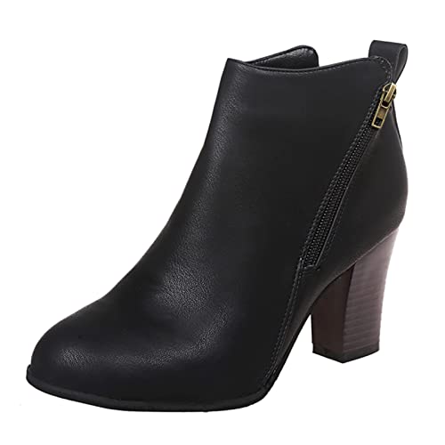 stiefeletten damen stiefeletten damen mit absatz plateau reitstiefeletten damen sommer gummistiefel kinder badesandalen damen 2023 stiefeletten damen sommer badeschuhe damen 43 Schwarz-2 18.99