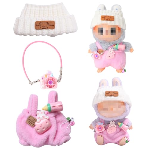 Bekleidung für 17cm La-bubu Plüsch, Kuscheltier Kleidung Outfit nur Bekleidungs zubehör für 17cm La-bubu Plush Pullover Hoodie Bekleidung DIY Kinder Geschenke
