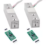 Geekstory 10kg Digital Load Cell Weight Sensor+HX711 AD Weighing Sensor Module High Precision for Arduino DIY Electronic Portable Kitchen Scale（2 Sets）