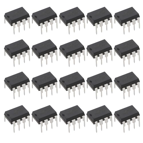 eMagTech 50 Stück Operationsverstärker LM358N Low Power Dual Operationsverstärker IC Chip 8Pin für Computer Handy Taschenrechner Schwarz