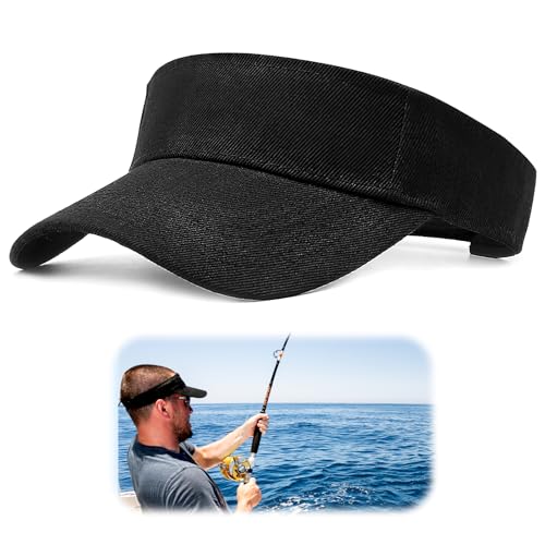 Unisex Visor Cap Sonnenhut, Baseballmütze Einstellbar Visor Sommer Schirmmütze für Damen und Herren, Stirnband mit Sonnenschutz für alle Freizeitaktivitäten wie Golf, Tennis, Radfahren (56-62CM)