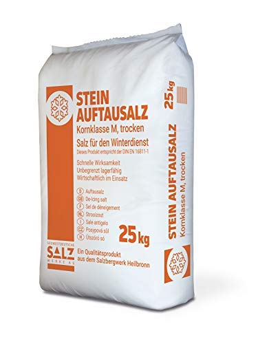 Steinauftausalz, Streusalz, Tausalz im 25kg PE-Sack, bụndesweit frei Haus.