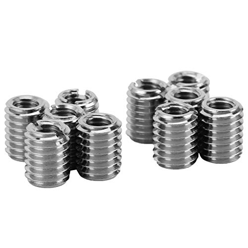 Reparaturmutter 4×3×1 10-teiliges Gewindeeinsatz-Set Reduziermutter 303 Edelstahl Innengewinde M5x0,8 Außengewinde M8x1,25 0,4 Zoll Länge