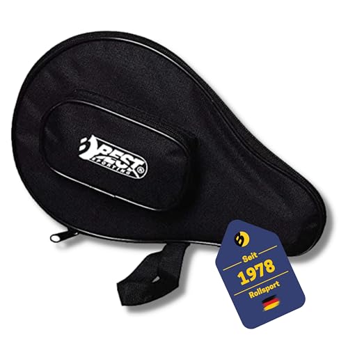BEST SPORTING Tischtennisschläger-Hülle mit Ballfach I Tischtennis-Tasche für 1 Schläger I Schlägerhülle Tischtennis für 3 Bälle I Tischtennis-Zubehör mit Trageschlaufe I 100% Nylon