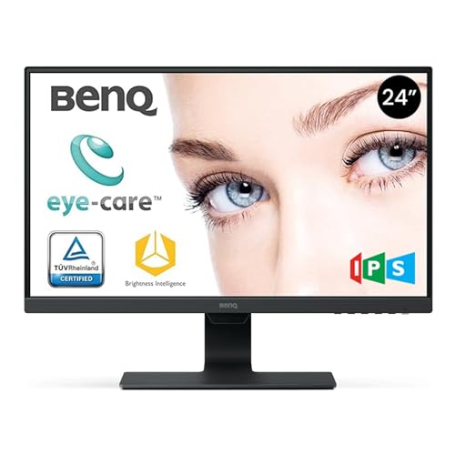 BenQ GW2480 60,5cm (23,8 Zoll) LED Monitor (Full-HD, Eye-Care, IPS-Panel Technologie, HDMI, DP, Lautsprecher) schwarz