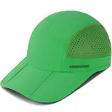 GADIEMKENSD Folding Running Men Hat Long Brim Golf Hats Quick Dry Baseball Caps Unstructured Breathable Light Cooling Cap Adjustable Trucker Hat for Outdoor Sport Hiking Workout Dark Green