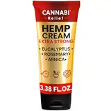 HANF CREME EXTRA STARK 100 ml | Gelenk & Muskel Premium Ultra Konzentrierte Naturcreme | Nacken Schultern Ellbogen Rücken Hüften Knie Handgelenke Hände Füße Knöchel | Hanföl Kampfer Menthol Rosmarin