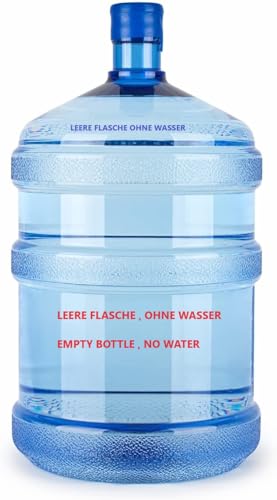 mutto Wasserflasche leer, Wasserbehälter für 19 Liter, Wiederverwendbare PET Wassergallone Leerflasche, mit 2x Deckel inklusive, BPA frei,aus Polyethylenterephthalat