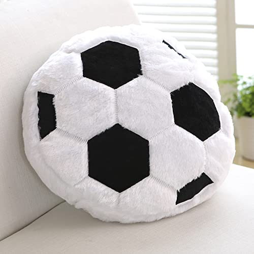 Plüsch Football Kissen, 45 * 45cm Flauschige Fußball Kissen Ballkissen, weiche Sport Ball interaktive Fußball kreative Zimmer Dekorationen Geburtstag Party Geschenk für Kinder