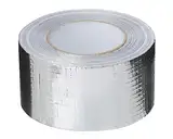 PROFIVENT.DE VERSTÄRKTES ALUMINIUMBAND Hitzebeständiges Wasserdichtes Alu Klebeband zum Reparieren von Metalloberflächen Dampfsperre Klebeband netzverstärkt Belüftung Isolierung (48mm/45m)