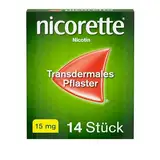 NICORETTE Pflaster mit 15 mg Nikotin – mit Nikotinpflaster Rauchen aufhören – für Phase 1 oder 2 der Raucherentwöhnung – 14 St.