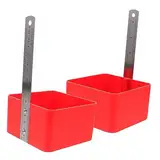 DIYEAH 2 Stück Level -meter -herrscher Bausatz Werkzeug Messen Post-ebene Gadgets Für Den Bodenbau Ebenen Clips Leveling Nivellierung Level -tool Klein Nivelliergerät Tischler Plastik Rot