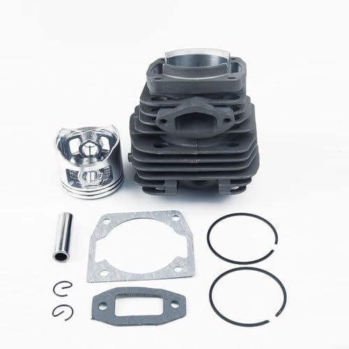 Zeroupshop Kettensäge Zylinder Kolben Kit 45MM Bohrung für 52CC 5200 Kettensäge Ersatzteile Stahlkonstruktion Einfache Installation