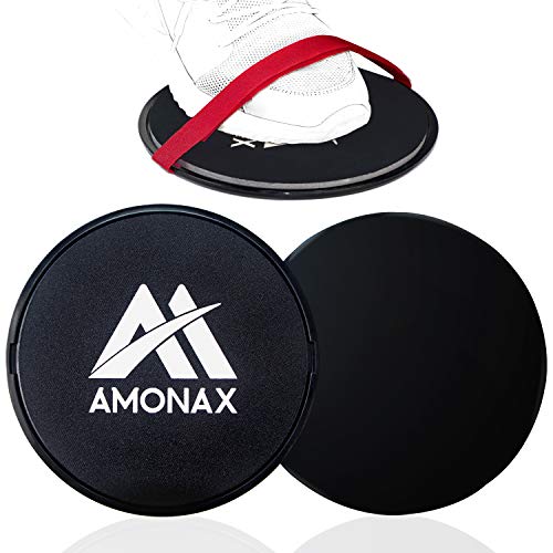 Gleitscheiben Fitness von Amonax - Doppelseitige Slider-Übung core fitness scheibe Gym Gliding Discs für Bauchmuskeltraining Übungen Teppich Holzböden für Hause Training, gleitscheibe sport slides