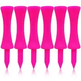 Golf Tees Kunststoff Golftees Tee Set für Driver Wert 60 100 Stück Wiederverwendbar Plastik Kurz Lang Blau Rot Rosa Orange Weiß Multi Farbe 32 39 51 58 70 mm für Golfer (Rosa 58mm, 100 Stück)