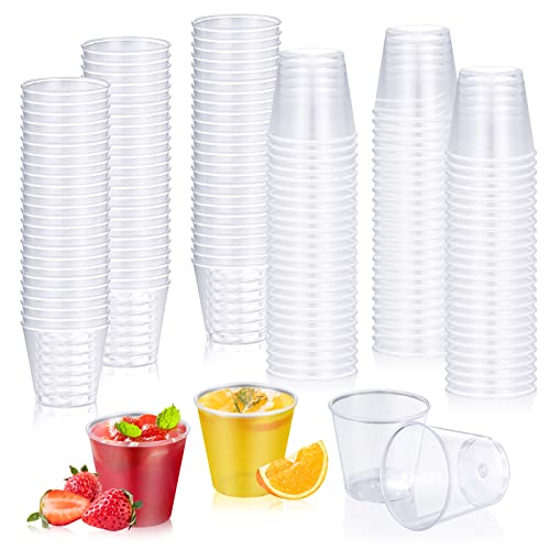 Kssvzz 150 Stück Schnapsgläser Plastik, Shotgläser, 30ml/3cl wiederverwendbarer Plastikbecher, Shot Becher aus PS Material, Schnapsbecher für Bankett, Party