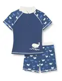 Playshoes Unisex Kinder UV-Schutz Bade-Set zweiteilig Schwimmshirt Badeshorts Badebekleidung, Wal, 110/116