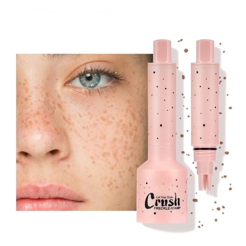 Fünf-Punkt-Sommersprossen-Stempel & flüssiger Mikro-Puder-Sommersprossen-Stift - Realistisches, natürliches Sommersprossen-Makeup-Werkzeug mit Spezialschwamm für alle Hauttöne,#Leicht