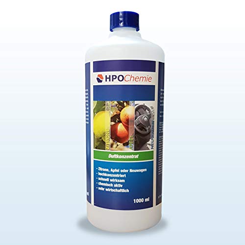 HPOChemie Duftkonzentrat verschiedene Düfte - Apfel/Zitrone/Neuwagen/Ocean Fresh (Apfel, 1000ml)