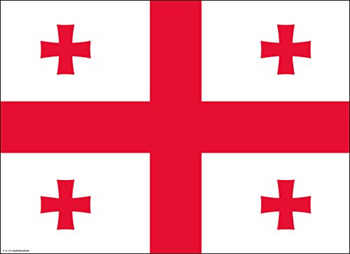 Tischsets | Platzsets aus Premium Papier - Georgien Flagge - 10 Stück - hochwertige Tischdekoration 44 x 32 cm ideale Dekoration für Partys oder Fans der georgische Kultur