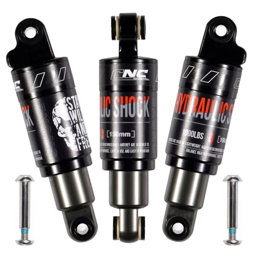 CNCLOL Fahrrad Stoßdämpfer Hinten, Fahrrad dämpfer 120mm/125mm/150mm/165mm/185mm/190mm/200mm für Mountainbike/Mtb/Mtn/ebike/Elektroroller/Dirtbike Hydraulische Shock Absorber.