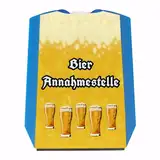Bier Parkscheibe mit Spruch Bier Annahmestelle mit 2 Einkaufswagenchips eine Coole Parkuhr für alle Biertrinker und Bier-Liebhaber qualitativ hochwertig und nach StVO