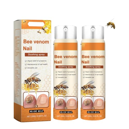 Cvreoz Bienengift Nagel-Reparatur Spray, Cvreoz Bienengift-Nagelspray, Nagelwachstums- und Reparaturserum (2pcs)