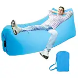 Melldrry Aufblasbares Sofa, 2024 Neu mit Dem Kreativen Kissenentwurf Air Lounger, Tragbar Outdoor Sofa mit Tragebeutel für Camping Picknicks Wandern Strand Musik Festivals und Schwimmbad