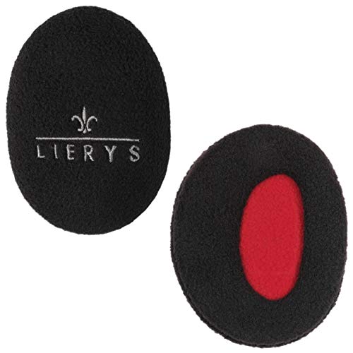 LIERYS Earbags Ohrenwärmer Damen/Herren - Ohrwärmer gefüttert mit Fleece - Schutz vor Wind/Kälte - Ohrenschützer in Small - umschließen Ohr völlig - Herbst/Winter schwarz