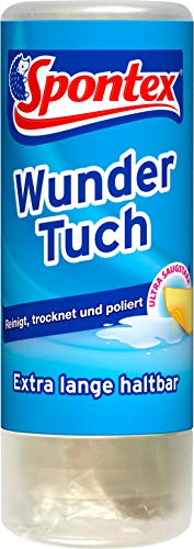 Spontex Wundertuch, hohe Wasser- und Schmutzaufnahme, ideal für Autolack, Glas und Kacheln, reinigt streifen- und fusselfrei, 1er Pack