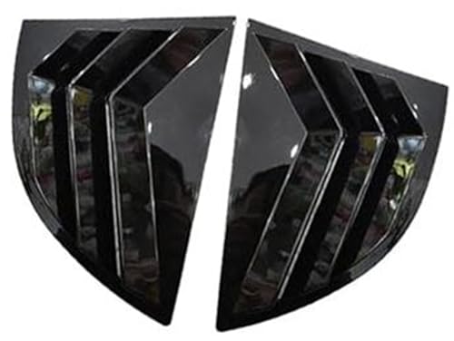 Szwaldaper Auto-Hecklamellenfenster-Abdeckungsaufkleber, for Civic, Limousine 8. 2006–2010, Zier-Lüftungsschaufel, ABS-Kohlefaser-Stil, Seitenverschluss Lamellenverkleidung fürs Auto(BLACK Gloss Black