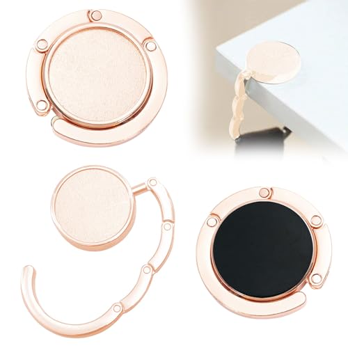 Tisch Handtaschenhalter Haken, Handtasche Tasche Aufhänger, Faltbare Handtasche Haken, Faltbare Antirutsch Taschenhaken Halterung, Zusammenklappbar Handtaschen Haken, Tischhaken für den Geldbeutel