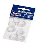 Home Xpert 12er Pack Schutzpuffer, Anschlagpuffer, Möbelpuffer, Anschlagdämpfer, Elastikpuffer, flach, transparent, selbstklebend, Ø 20 mm, Höhe 4,2 m