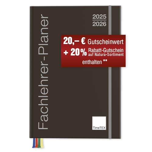 TimeTEX Fachlehrer-Planer A4-Plus - Schuljahr 2025-2026 - Terminplaner für die Sekundarstufe - Lehrerkalender 10718 - mit breitem Verschlußgummi