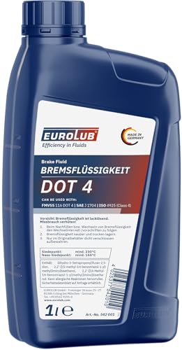 EUROLUB Bremsflüssigkeit DOT4, 1 Liter