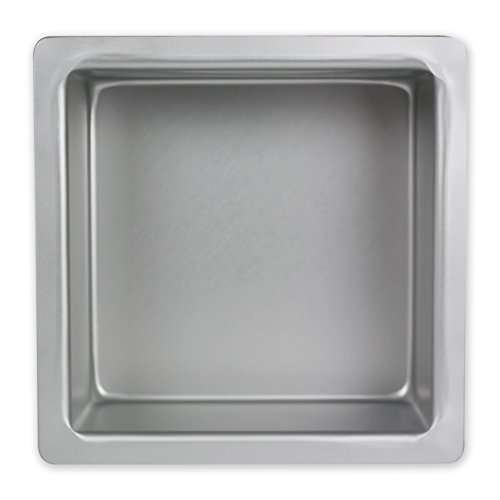 PME SQR053 Quadratische Kuchenform aus eloxiertem Aluminium, 127 x 127 x 76 mm, 12 x 12 x 7.5 cm, Silver