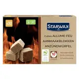 STARWAX - Anzündwürfel - Brenndauer bis 10 min - Schnelles Anzünden - Beeinträchtigen Nicht den Geschmack der Speisen - PEFC - 32 Würfel