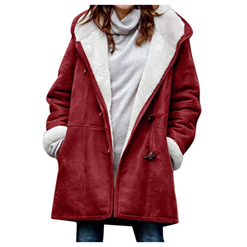 Wintermantel Damen, Damen Leichte Warm Stylisch Mantel Trenchcoat Elegant Baumwoll Thermo Verdickene Wintermantel Kleidung Wasserdicht Lang Atmungsaktiv Gefüttert Winterjacke Windbreaker