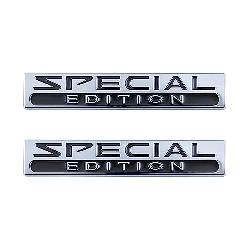 2 Pcs Special Edition Emblem Fit Für Auto Hinten Kofferraum Auto Aufkleber Seite Aufkleber (Silber Schwarz)