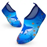 Aisprts Badeschuhe Kinder Wasserschuhe Jungen Mädchen Atmungsaktive Schnell Trocknende Barfussschuhe Kinder Schwimmschuhe Aquaschuhe Strandschuhe für Pool Wassersport