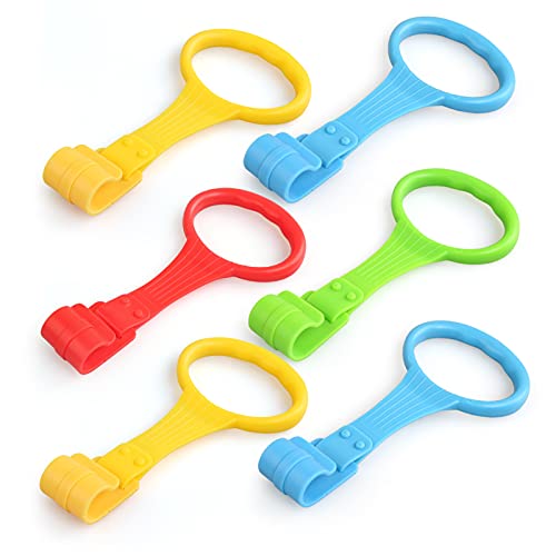 LEADSTAR Ringe für Kinderbetten, 6PCS Baby Hand Ringe Griff Abnehmbarer Handringe für Baby Kleinkind für Beinübung Aufstehen Übung in Kinderbetten Reisebetten