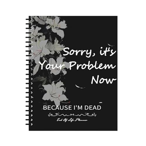 Lebensverschlussplaner - Persönliches Informationen Organisator Notebook | Information Notebook Planer für Lebensende | Neuheit Binder Guided Final Arrangements Bestattungsplanung für Tochter, Sohn