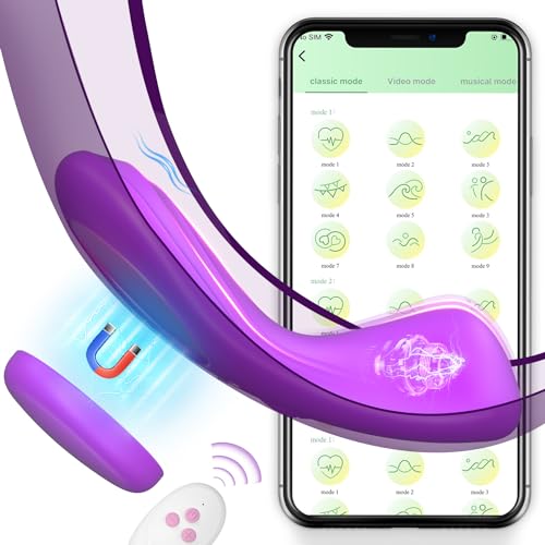 0.09Pfund Ultra-dünn Butterfly Vibrator - DRAGOSTI, Leise& Magnet Auflegevibrator mit 10 Vibrationen für Unterwegs, Fernbedienung Klitoris Vibrator, Sex Spielzeug für Paare,Frau