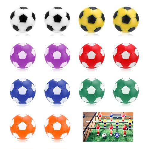 Kaisibum 14 Stück Tischfussball Kickerbälle, Tischkicker Bälle Ersatzbälle 32mm Mini Tischfussball Kinder Erwachsene Kickerball für Kickertisch