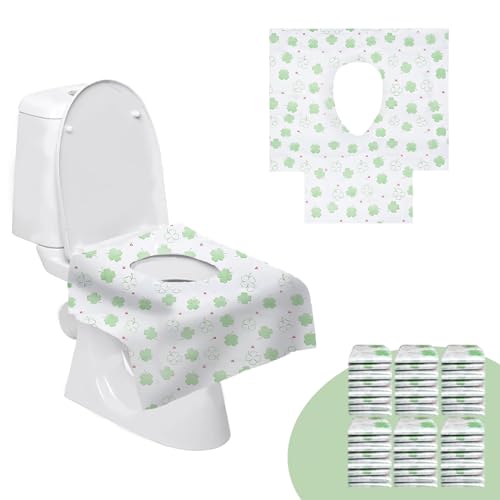 Surplex 40 Stück Einweg Toilettenauflage Toilette Auflage, Universal Toilette Liners, Sitzbezug Übergroßer WC-Sitz Matte Toilettenpapier Pad für Reisen & öffentliche Toiletten, Einzeln Verpackt