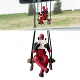 FAINCA Autozubehör zum Aufhängen, Auto Dekoration Charm Anhänger, Lustige Anime Deadpool Auto Hängen Ornament, Personalized Car Rear View Mirror Anhänger, für Auto Innendekoration