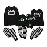 Borlai Familien Pyjamas Set Baumwolle Nachtwäsche Set Weihnachts Familie Passende Pyjama Sets für Mama Papa Kinder Baby