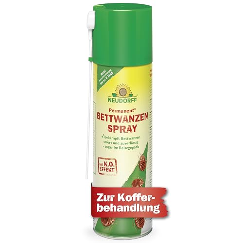 Neudorff Permanent BettwanzenSpray – Ideales Bettwanzenspray für Reisen und alle Wohnräume mit Sofort-& Langzeitwirkung zur Bettwanzenbekämpfung, 500 ml